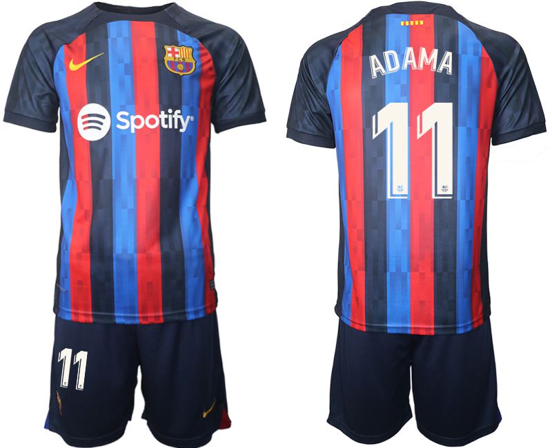 Men 2022-2023 Club Barcelona home blue #11 Soccer Jersey->barcelona jersey->Soccer Club Jersey